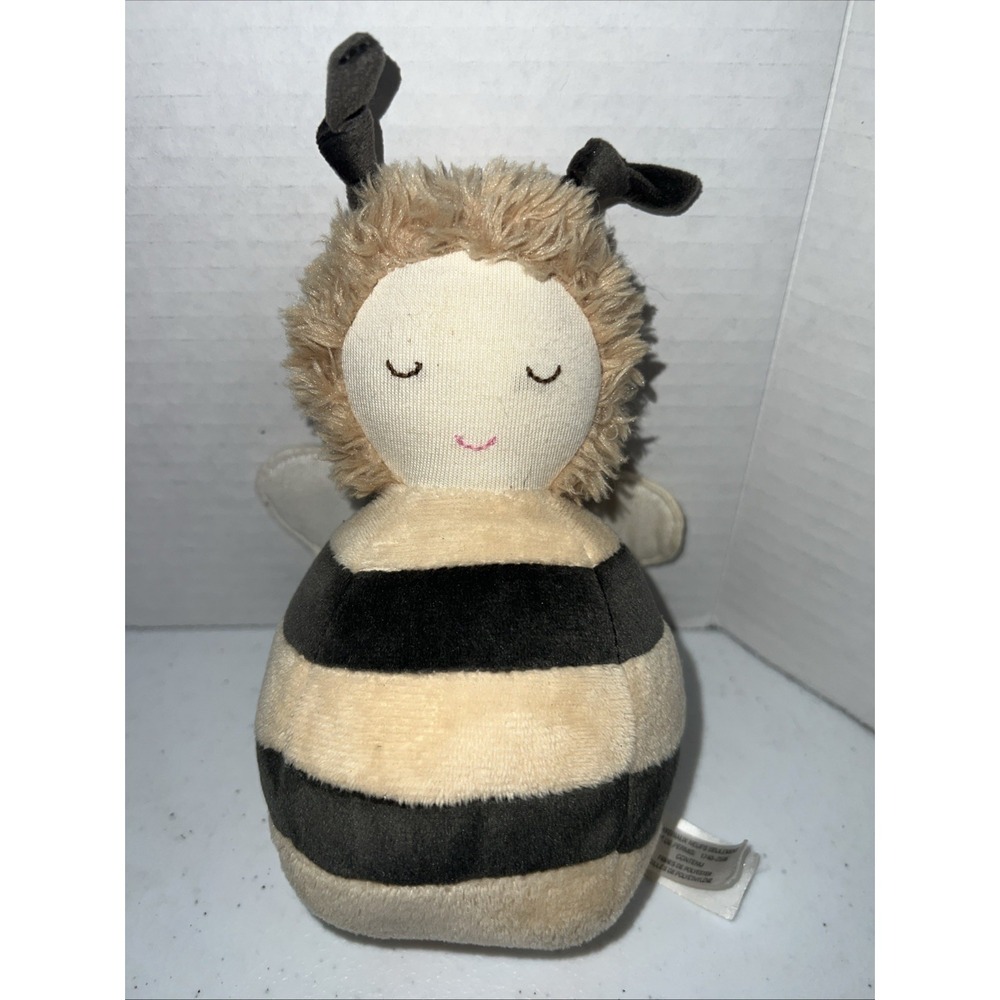 Mon Ami Plush Honey Bee Baby Toy Stuffed Animal Rattle Chime